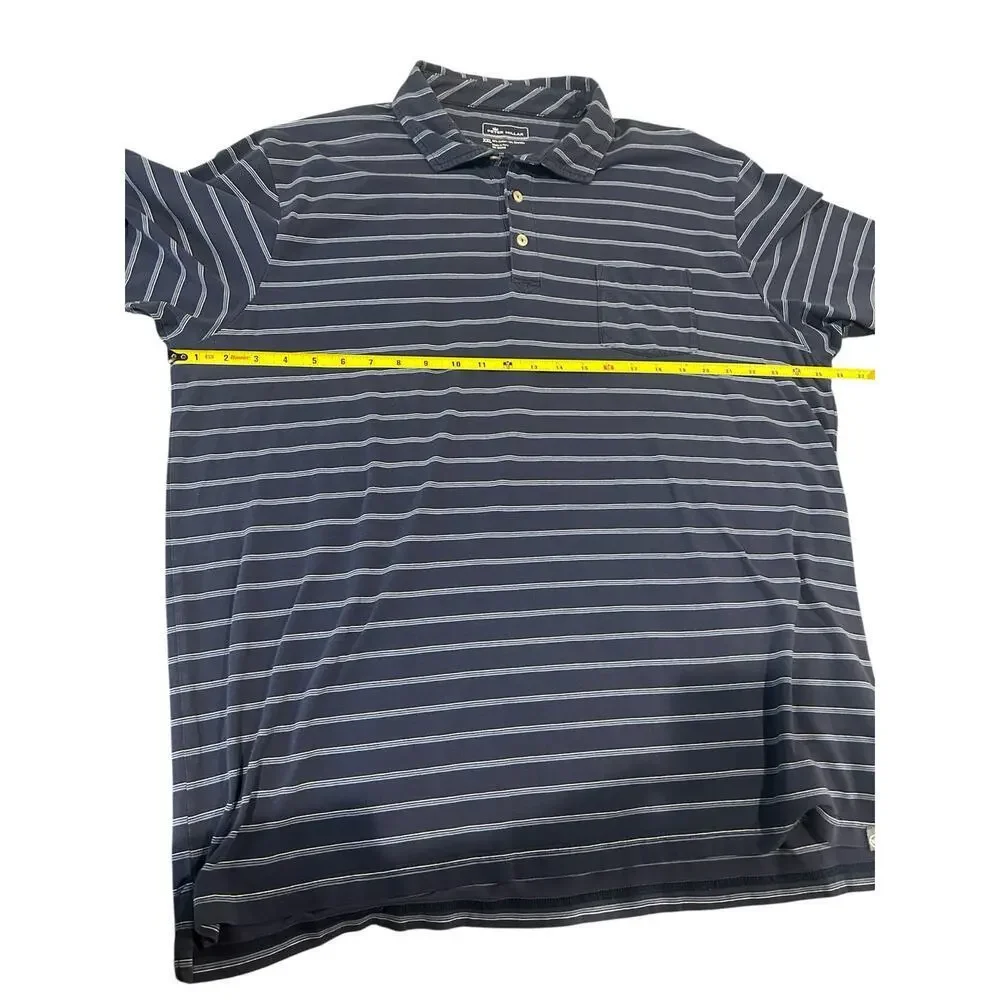 2 PETER MILLAR Men’s Polo Style Golf Shirts Size XXL Cotton Blend Casual